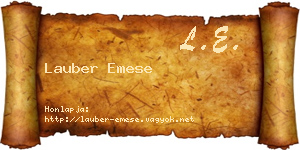 Lauber Emese névjegykártya